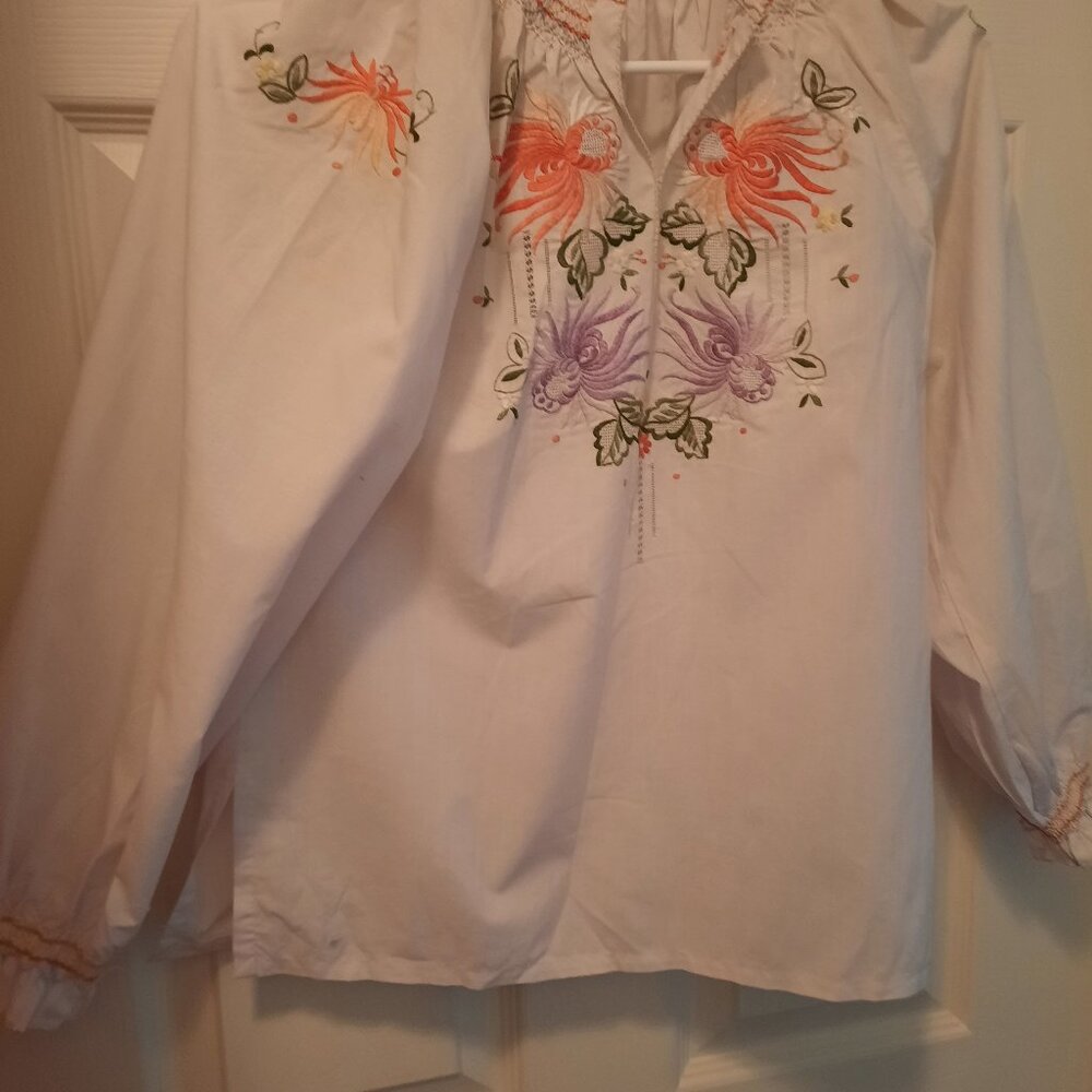 Brand New Floral Hand Embroidered Blouse